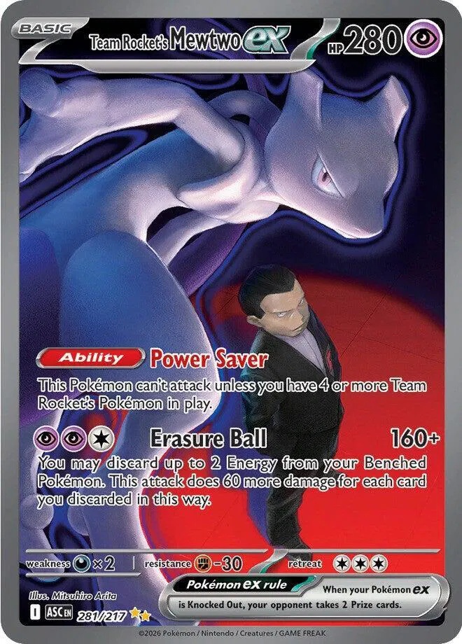 Rocket's Mewtwo ex 281/217
